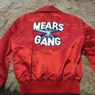 One Of A Kind Vintage Red Satin Jacket Personally Made For Rick Mears,  Medium