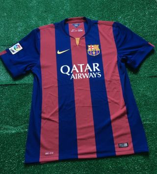 Barcelona Jersey Medium 2014 2015 Home Shirt Soccer Football Nike