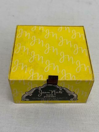 Vintage Jean Nate Bath Powder With Puff 9 Oz Box Approx 50 Full