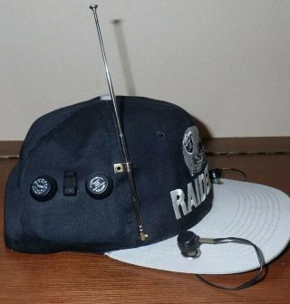 Raiders Team Nfl Vintage Raiders Radio Cap / Hat.  With Antenna