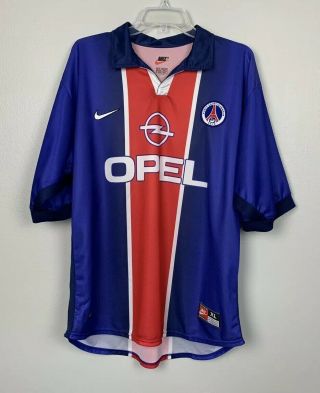 Vintage Opel Nike Paris Saint Germain Football Jersey Shirt Psg Men 