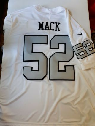 Nike On Field Nfl Players Oakland Raiders Khalil Mack 52 Jersey Size 3xl White