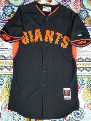 San Francisco Giants Majestic Authentic Cool Base Baseball Jersey sz 40 M Black 3