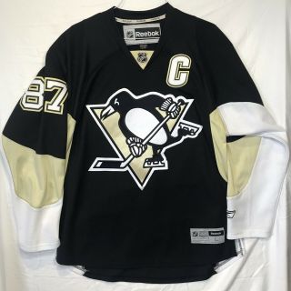 Reebok Sidney Crosby Nhl Pittsburgh Penguins Ccm Jersey Adult Large Home Black