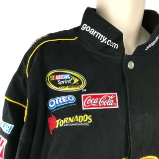 Mens Nascar Chase Authentics 2XL Racing Jacket Military USA Army Strong Black 3