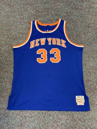Mitchell Ness York Knicks Blue Patrick Ewing Retro Vintage Vtg Og Nba 56