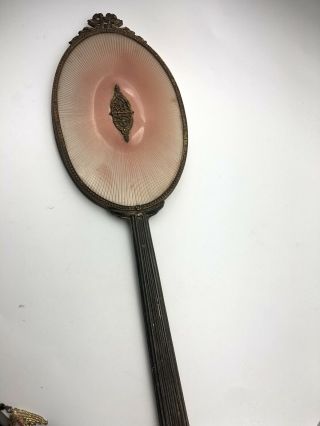 Antique 1910 - 1922 Apollo Vanity Hand Mirror Rare Find