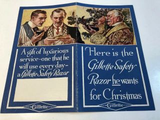 Vintage Antique Gillette Safety Razor Christmas Brochure