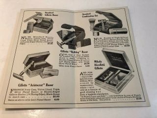 Vintage Antique Gillette Safety Razor CHRISTMAS brochure 2