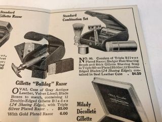 Vintage Antique Gillette Safety Razor CHRISTMAS brochure 3