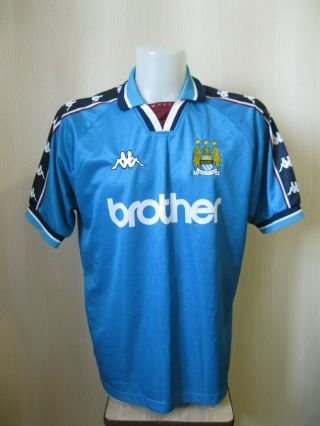 Manchester City 1997/1998/1999 Home Size Xl Kappa Football Shirt Jersey Maillot