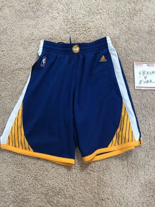 Adidas Mens 2015 Golden State Warriors Basketball Shorts Size M Custom Pockets