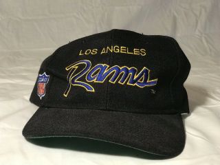 Vintage Nfl Los Angeles Rams Script Sports Specialties Snapback Hat Cap
