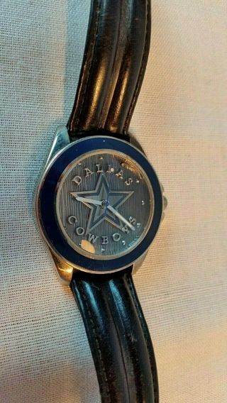 Nfl Fossil Mens Watch Dallas Cowboy 1993 Football Tin Leather Numbered Ltd Ed.