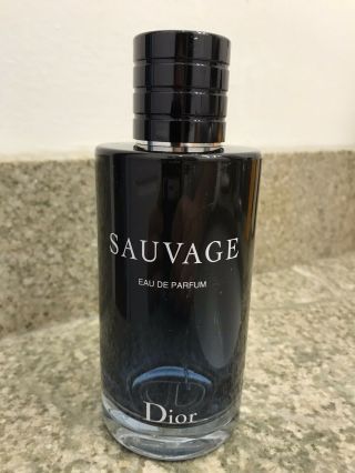 Empty Perfume Bottle Sauvage By Christian Dior Edt 6.  8oz - 200ml
