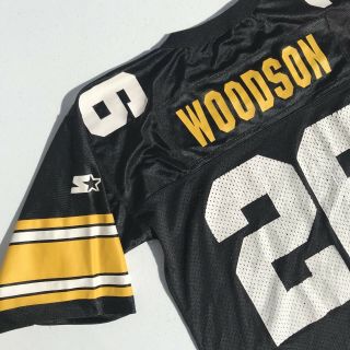Rod Woodson Pittsburgh Steelers Vintage 90s Black Starter Jersey Medium 2x