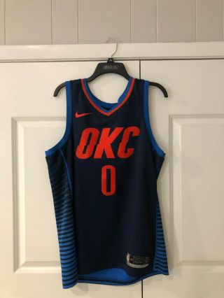 Nike Russell Westbrook Statement Jersey Oklahoma City Thunder Large