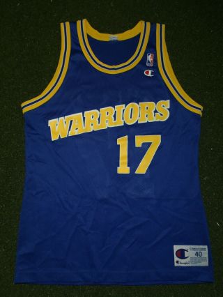 Chris Mullin Golden State Warriors Vintage Nba Champion Jersey Size 40 S