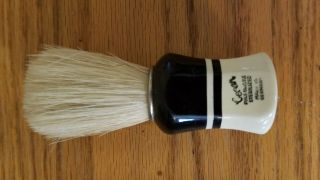 Vintage Shaving Brush Made In Germany Pure Bristle White Black