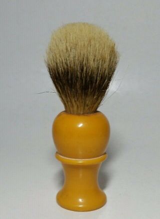 Vintage Pure Badger Shaving Brush Set In Rubber Lucite Handle Plymouth