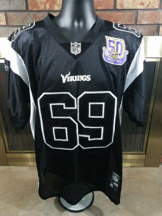 Minnesota Vikings Nfl Football 50th Anniversary Jared Allen 69 Jersey 48 Black
