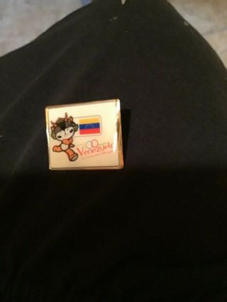 Beijing 2008 Olympics Olympic Games Venezuela Noc Pin With Mascot