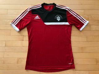 Adidas Black Indiana University Hoosiers Soccer Jersey Mens Sz S Black Red