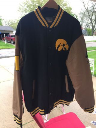 Vintage University Of Iowa Hawkeyes Jacket Quilted Wool Xxl