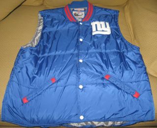 Mitchell And Ness York Giants Puffer Winter Vest Vintage Men 