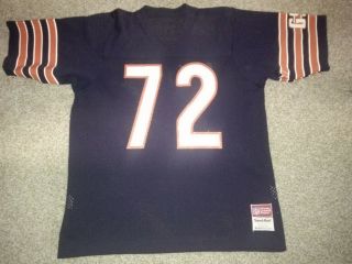 Vintage Sand Knit Chicago Bears William Refrigerator Perry 72 Jersey Large L
