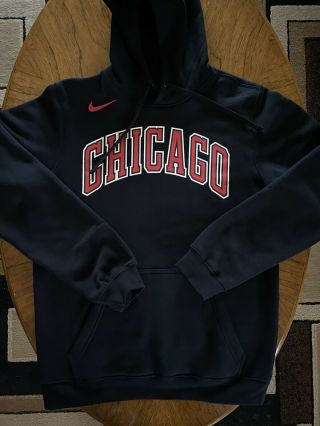 Chicago Bulls Men’s Nike Nba Dri Fit Sweatshirt Hoodie Small Authentic
