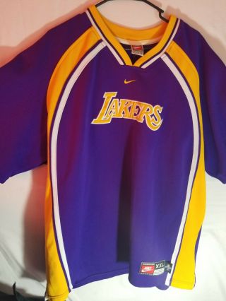 Vintage Nike Authentic Los Angeles Lakers Warm Up Shooting Shirt Jersey Xxl