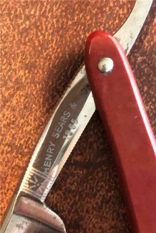 OLD ANTIQUE HENRY SEARS 1865 STRAIGHT RAZOR 5/8 