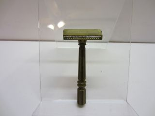 Vtg Old Art Deco Mens Gem Micromatic Brass No 5 Shaving Safety Razor 1739280