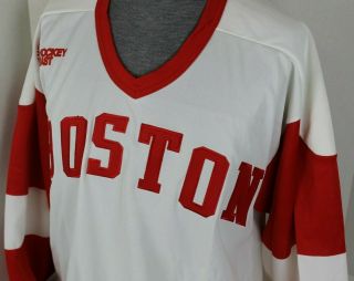 Vintage Boston University Terriers Ice Hockey East Ccm Maska Jersey Mens L Xl