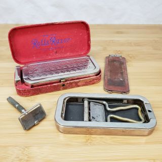 Vintage Rolls Razor No.  2a Imperial Model With Spare Blades Set Of 2