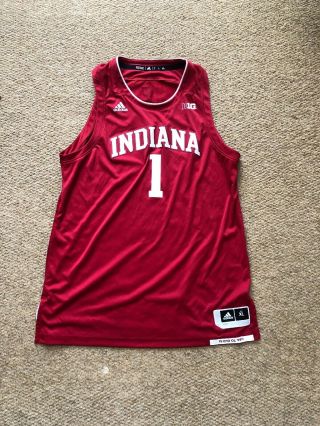 Mens Adidas Red Indiana Hoosiers 1 Basketball Jersey Size Xl