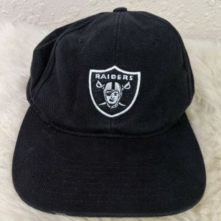 Vintage Nike Pro Line Oakland Raiders Nfl Logo Hat Snapback Cap Black