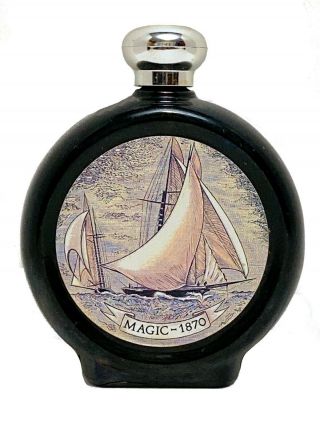 Vintage Old Spice Magic 1870 After Shave 6 Fl.  Oz Glass Flask Decanter 1/3 Full