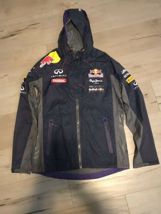 Red Bull Racing Rain Jacket Formula 1 F1 Size Men’s Medium M Pepe Jeans Navy