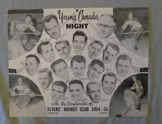 1954 - 55 Whl Edmonton Flyers Team Hockey Photo