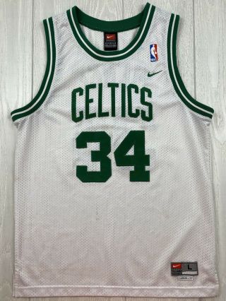 Nike Paul Pierce Boston Celtics Nba Authentic White Home Jersey 34 Large A,