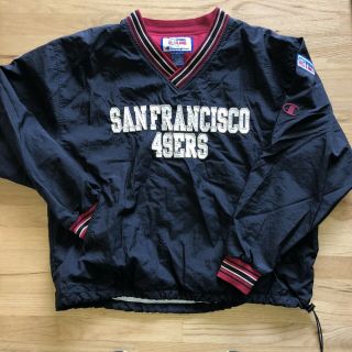 Vintage 49ers Champion Windbreaker Pullover San Francisco Nfl Pro Line Size Xl
