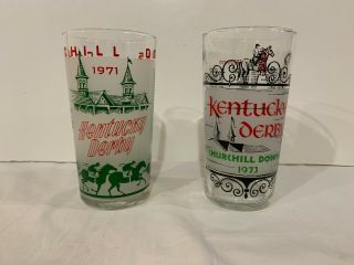 1971 And 1973 Official Kentucky Derby Glasses