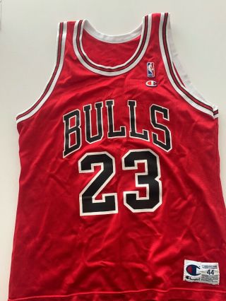 Authentic Champion Jersey Michael Jordan Size 44 Large Chicago Bulls