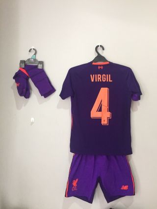 Liverpool Fc 2018 - 19 Away Kit Virgil Van Dijk Ucl Size Xl Boys