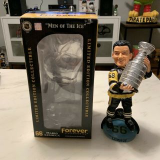Mario Lemieux Stanley Cup Bobblehead Men Of The Ice Limited Edition Nhl Rare