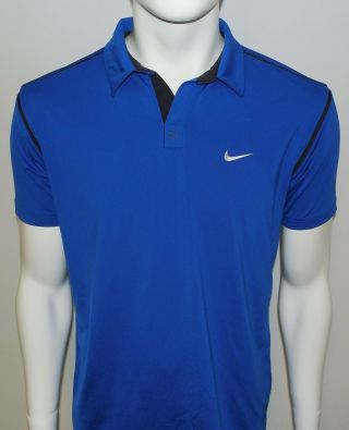 Nike Roger Federer Rf Tennis Polo Shirt Blue Size Xl