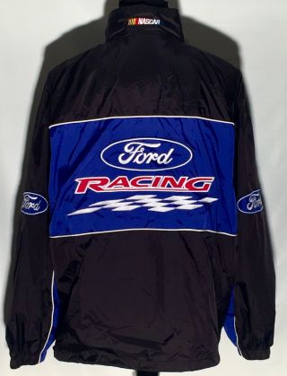 Ford Racing Champions Apparel Nascar Embroidered 2xl Blue Black Full Zip Jacket
