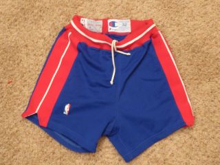 Champion Game Issued Nba Shorts Detroit Pistons 1992 1993 Size 32